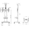 Multibrackets gulvstativ Basic 180- 90 kg-mål- kontor & interiør as